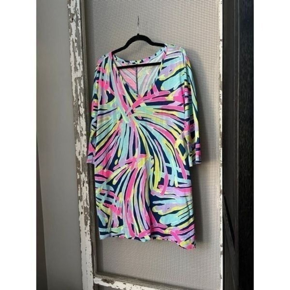 LILLY PULITZER Cori Dress Indigo Sea Dreamin 100% Pima Cotton NWOT Size M